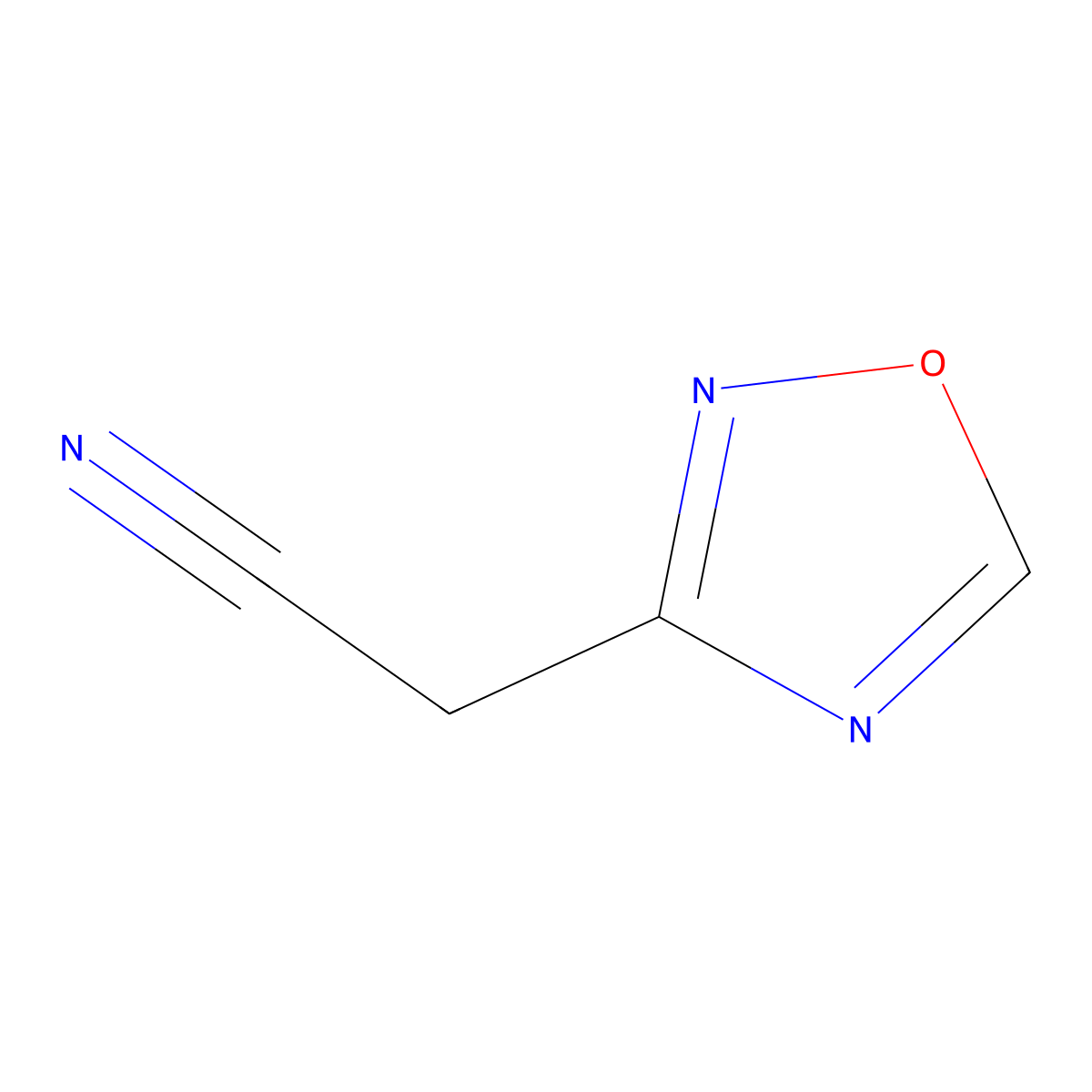 2-(1,2,4-Oxadiazol-3-yl)acetonitrile molecular structure, CAS 809534-07-4