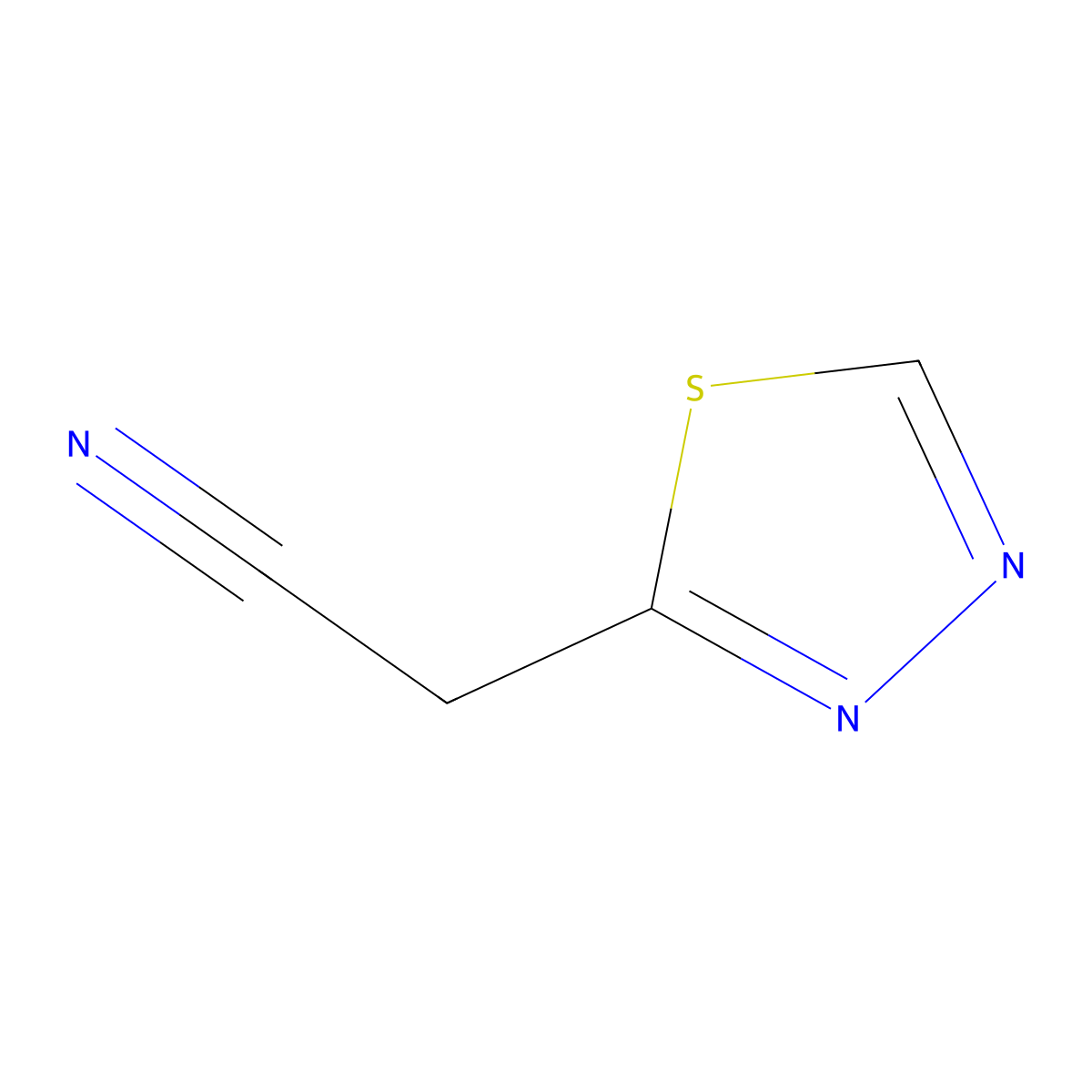 1,3,4-Thiadiazole-2-acetonitrile molecular structure, CAS 809534-13-2