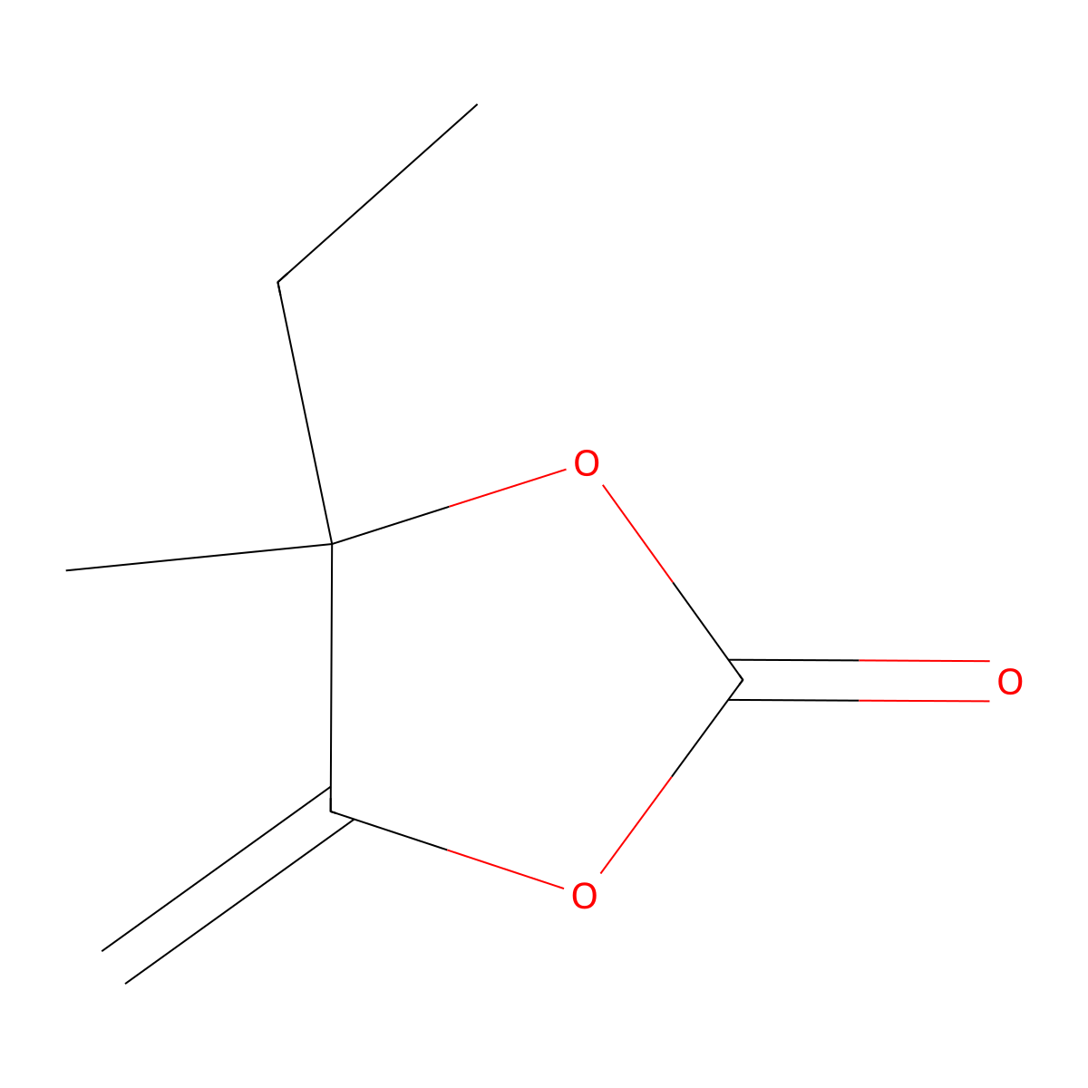 4-Ethyl-4-methyl-5-methylene-1,3-dioxolan-2-one molecular structure, CAS 80956-52-1