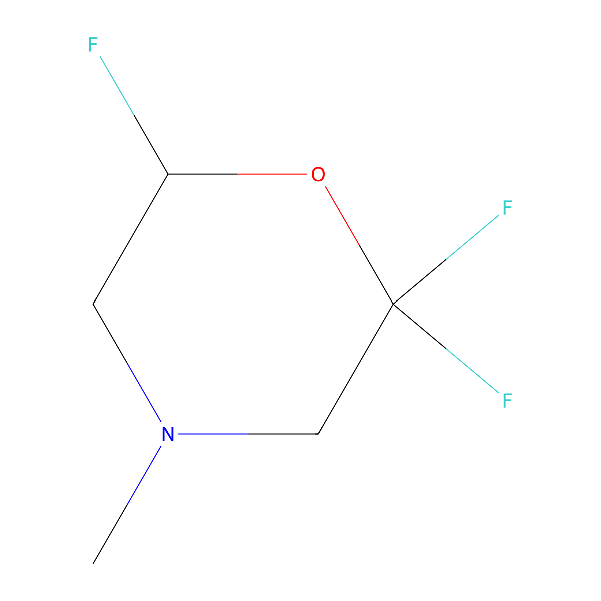 2,2,6-Trifluoro-4-methylmorpholine molecular structure, CAS 80958-33-4