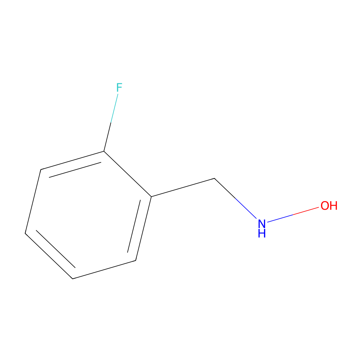 N-[(2-Fluorophenyl)methyl]hydroxylamine molecular structure, CAS 80959-21-3