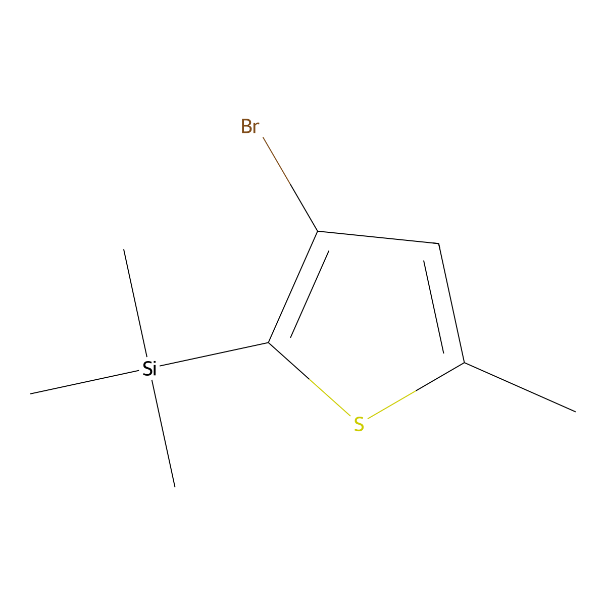 (3-Bromo-5-methylthiophen-2-yl)trimethylsilane molecular structure, CAS 80959-94-0