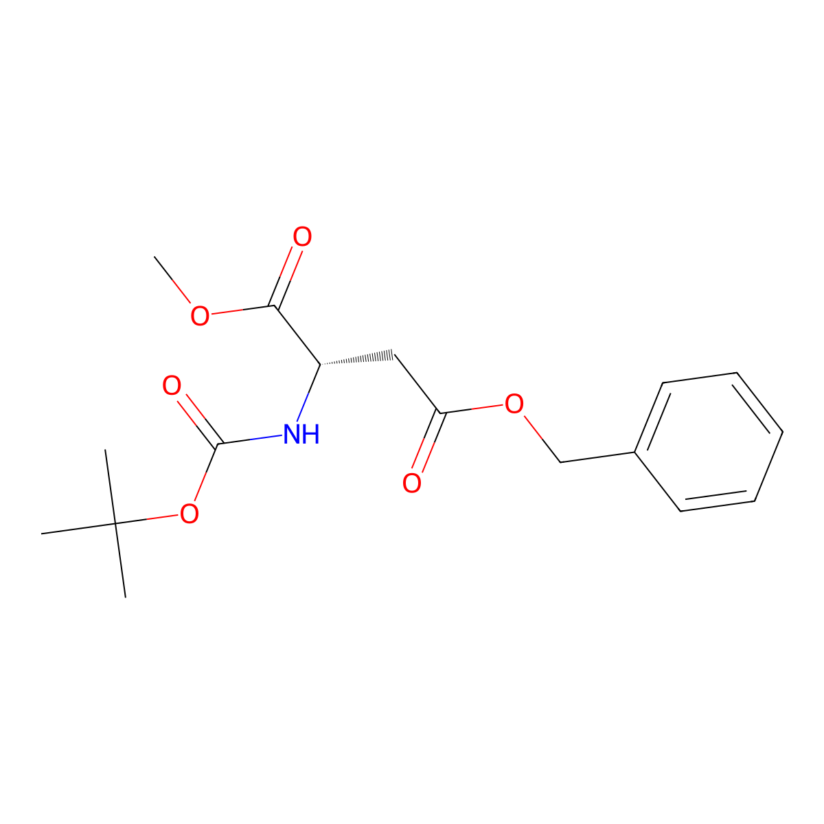 (S)-4-Benzyl 1-methyl 2-((tert-butoxycarbonyl)amino)succinate molecular structure, CAS 80963-12-8