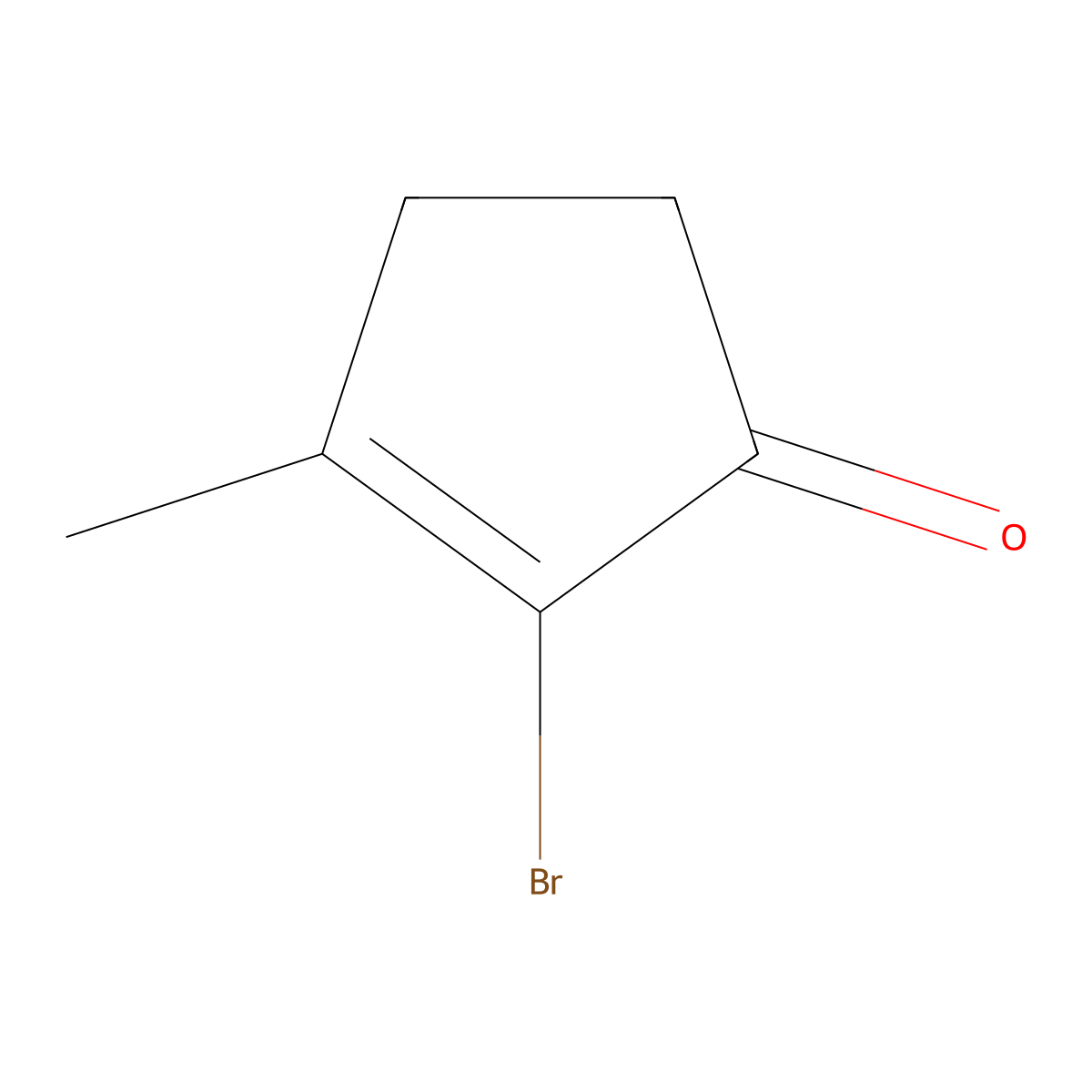 2-Bromo-3-methyl-2-cyclopenten-1-one molecular structure, CAS 80963-36-6