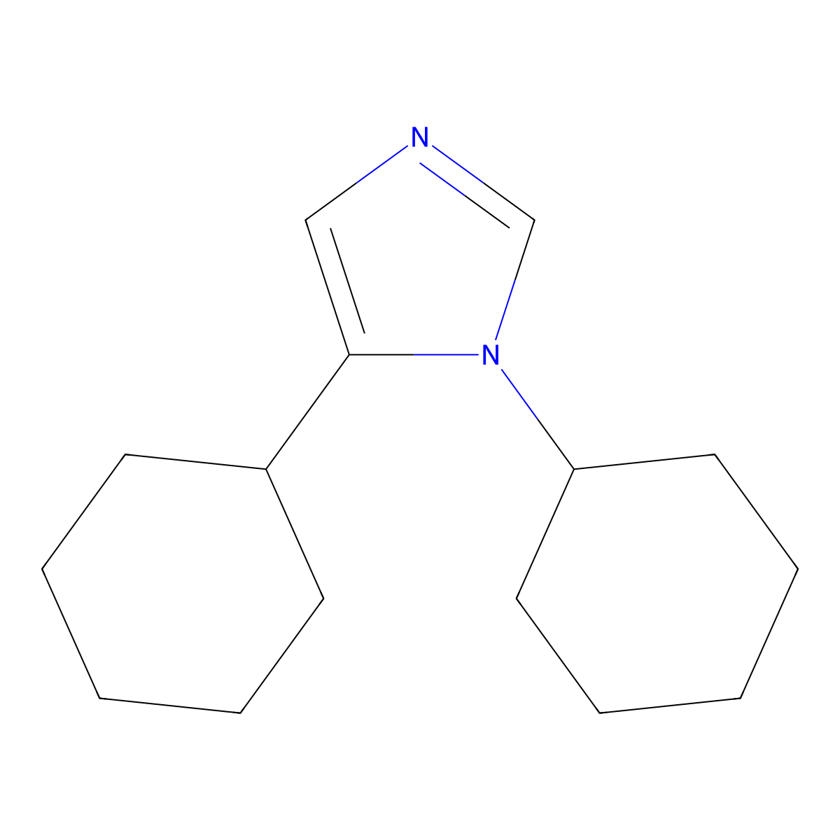 1,5-Dicyclohexylimidazole molecular structure, CAS 80964-44-9