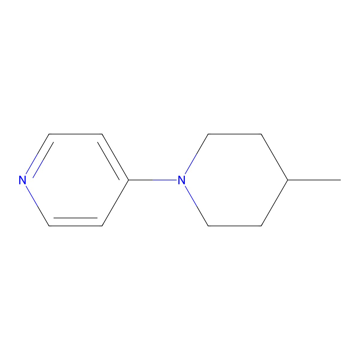 Pyridine, 4-(4-methyl-1-piperidinyl)- molecular structure, CAS 80965-30-6