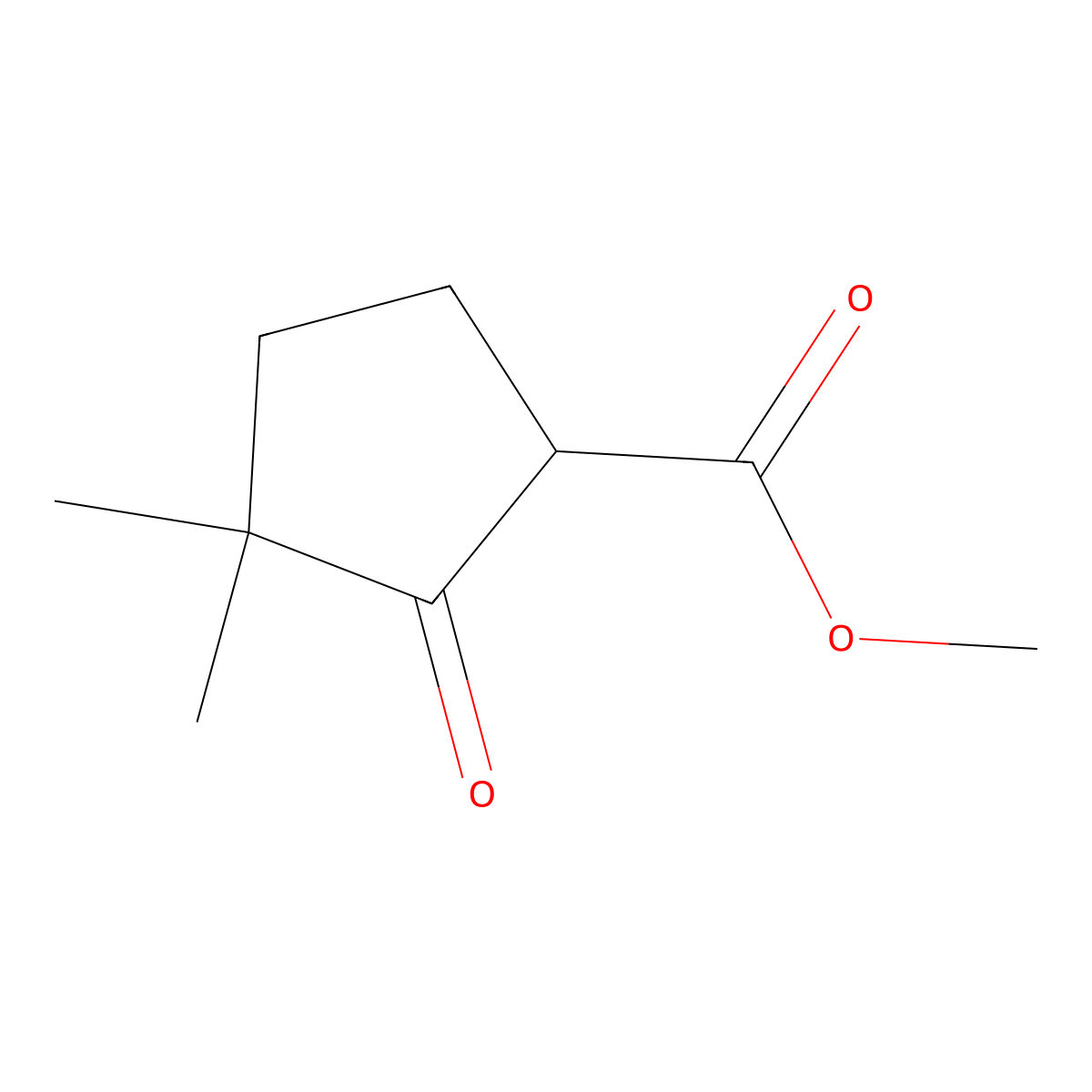Methyl 3,3-dimethyl-2-oxocyclopentane-1-carboxylate molecular structure, CAS 80969-68-2