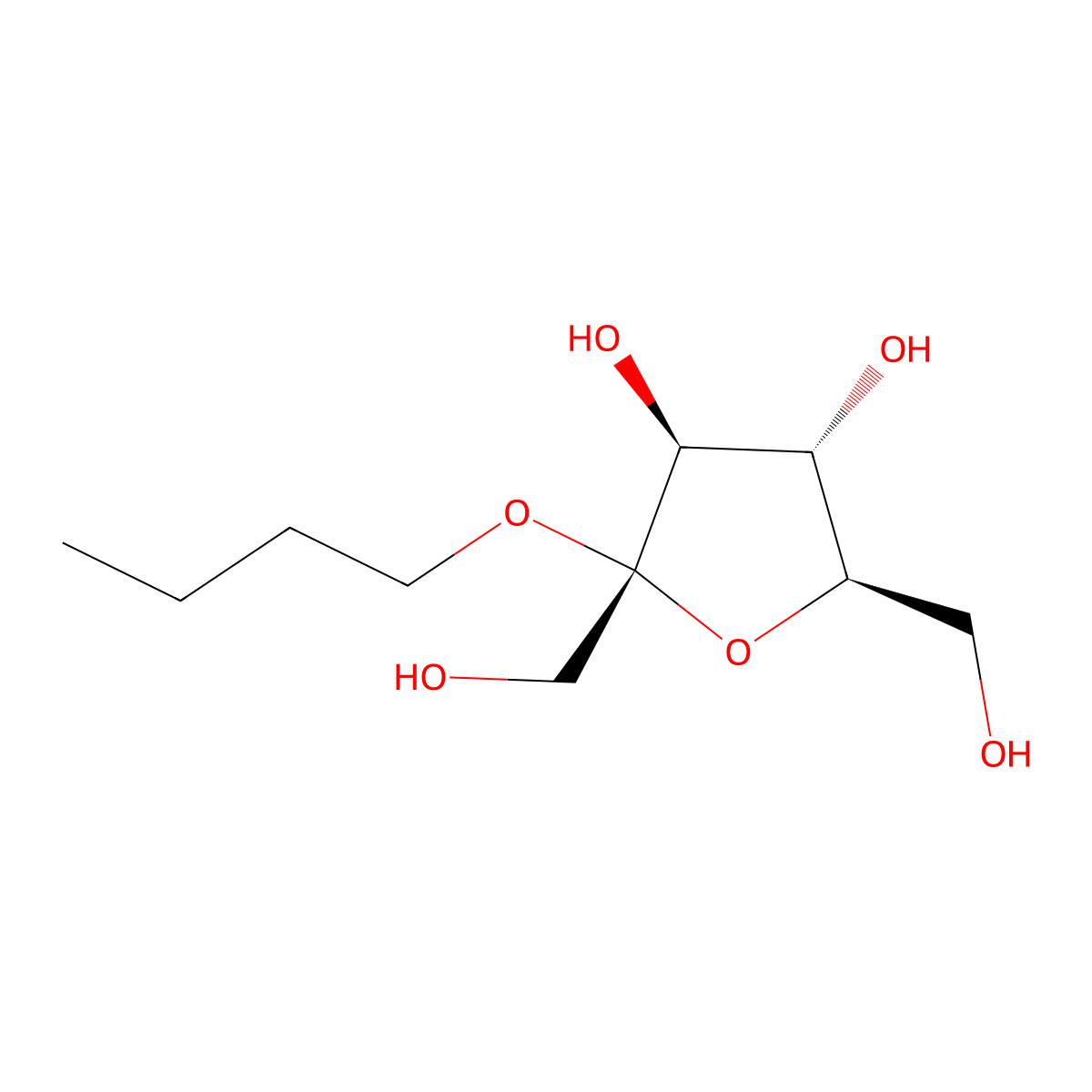 n-Butyl |A-D-fructofuranoside molecular structure, CAS 80971-59-1