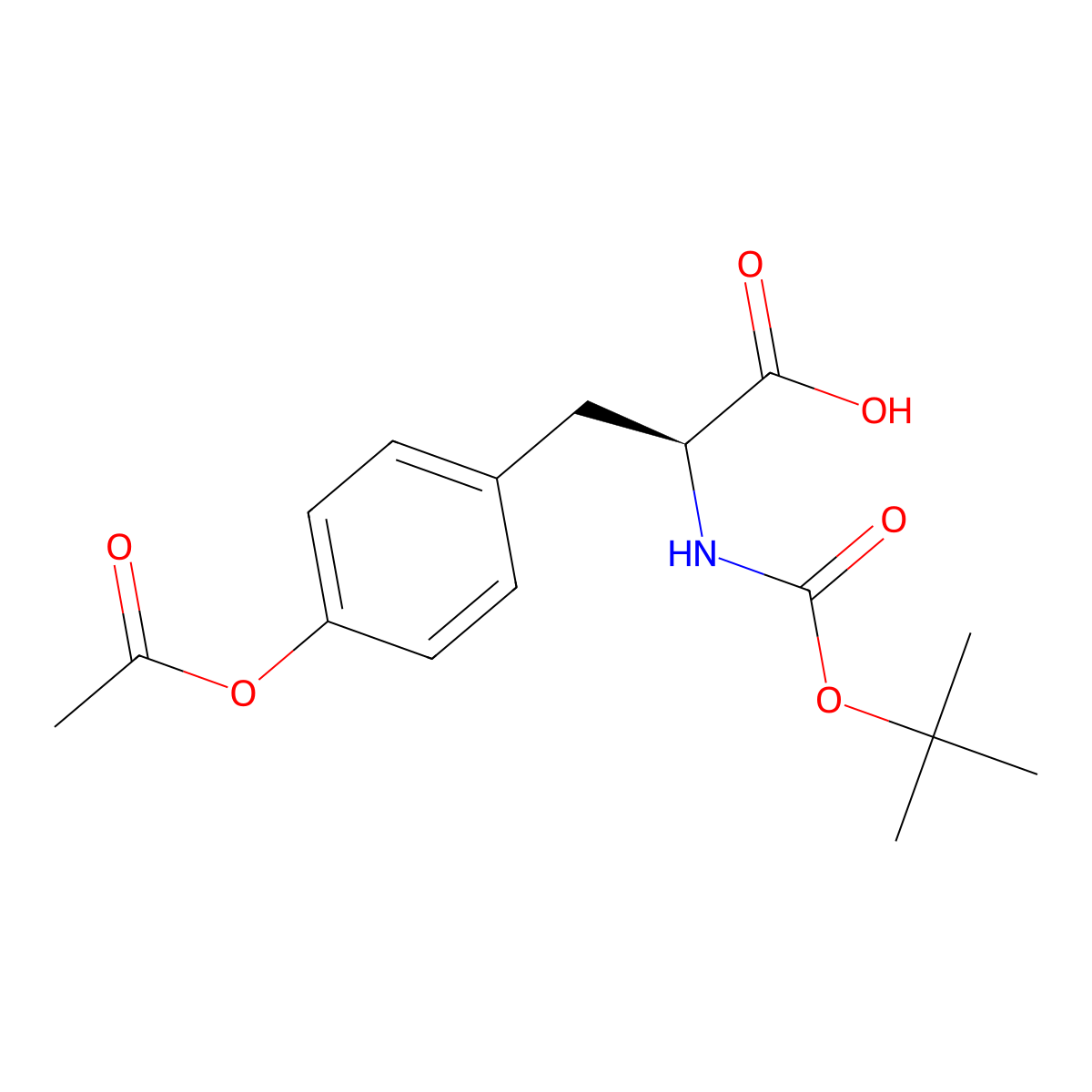 Boc-tyr(AC)-OH molecular structure, CAS 80971-82-0