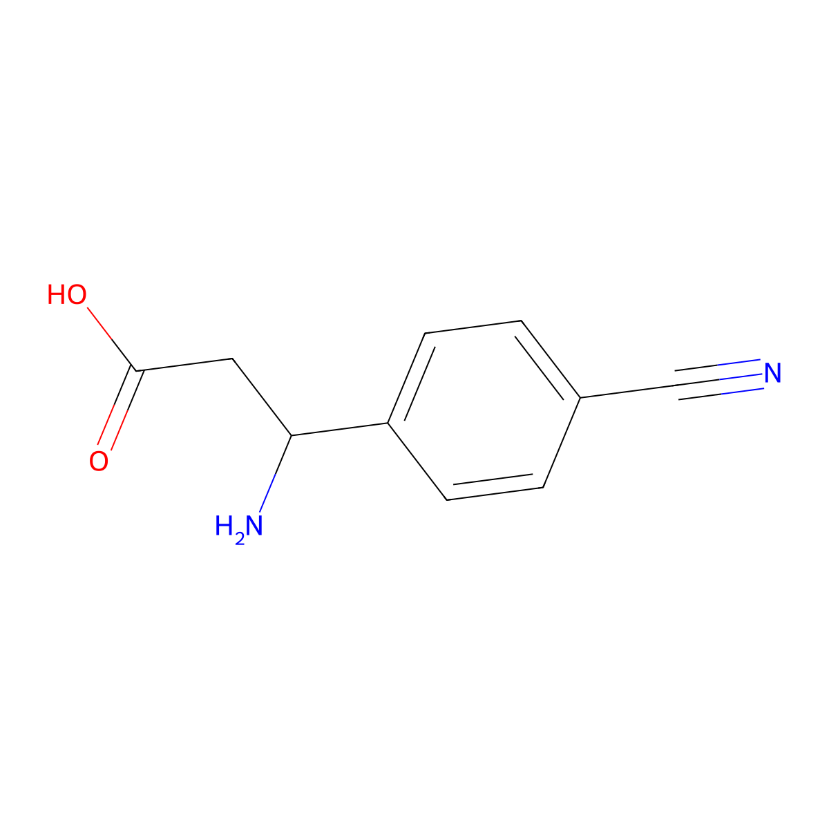 3-Amino-3-(4-cyanophenyl)propanoic acid molecular structure, CAS 80971-95-5