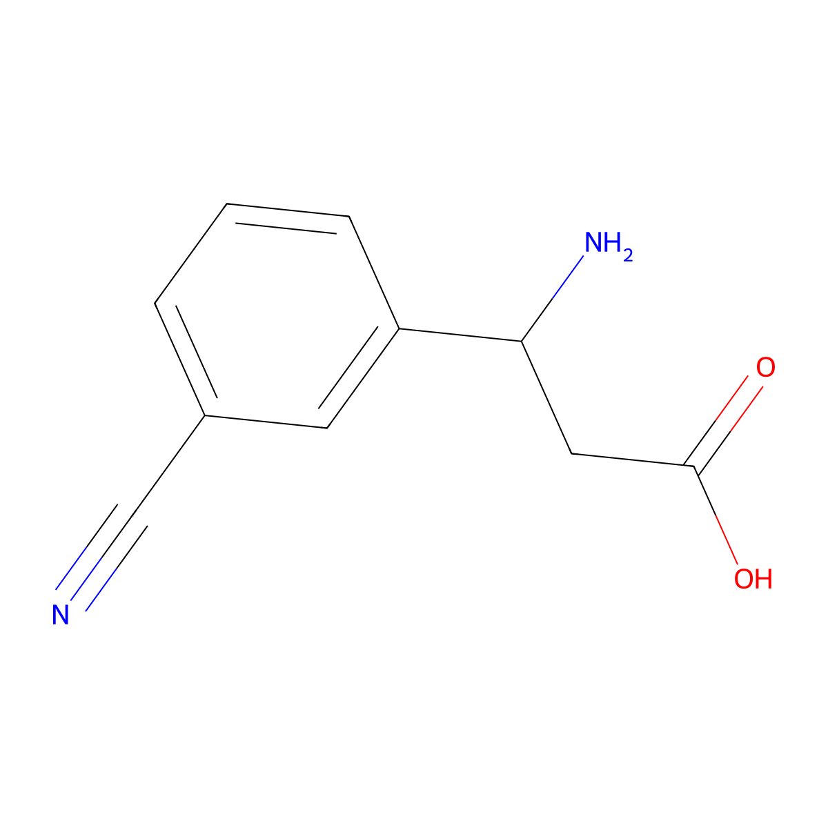 3-amino-3-(3-cyanophenyl)propanoic Acid molecular structure, CAS 80971-96-6