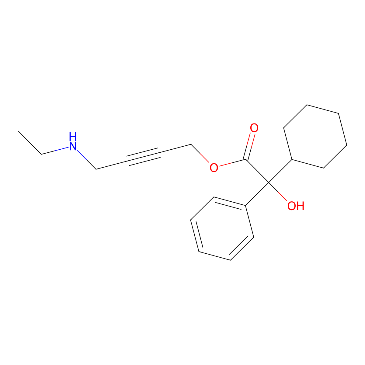 N-Desethyloxybutynin molecular structure, CAS 80976-67-6