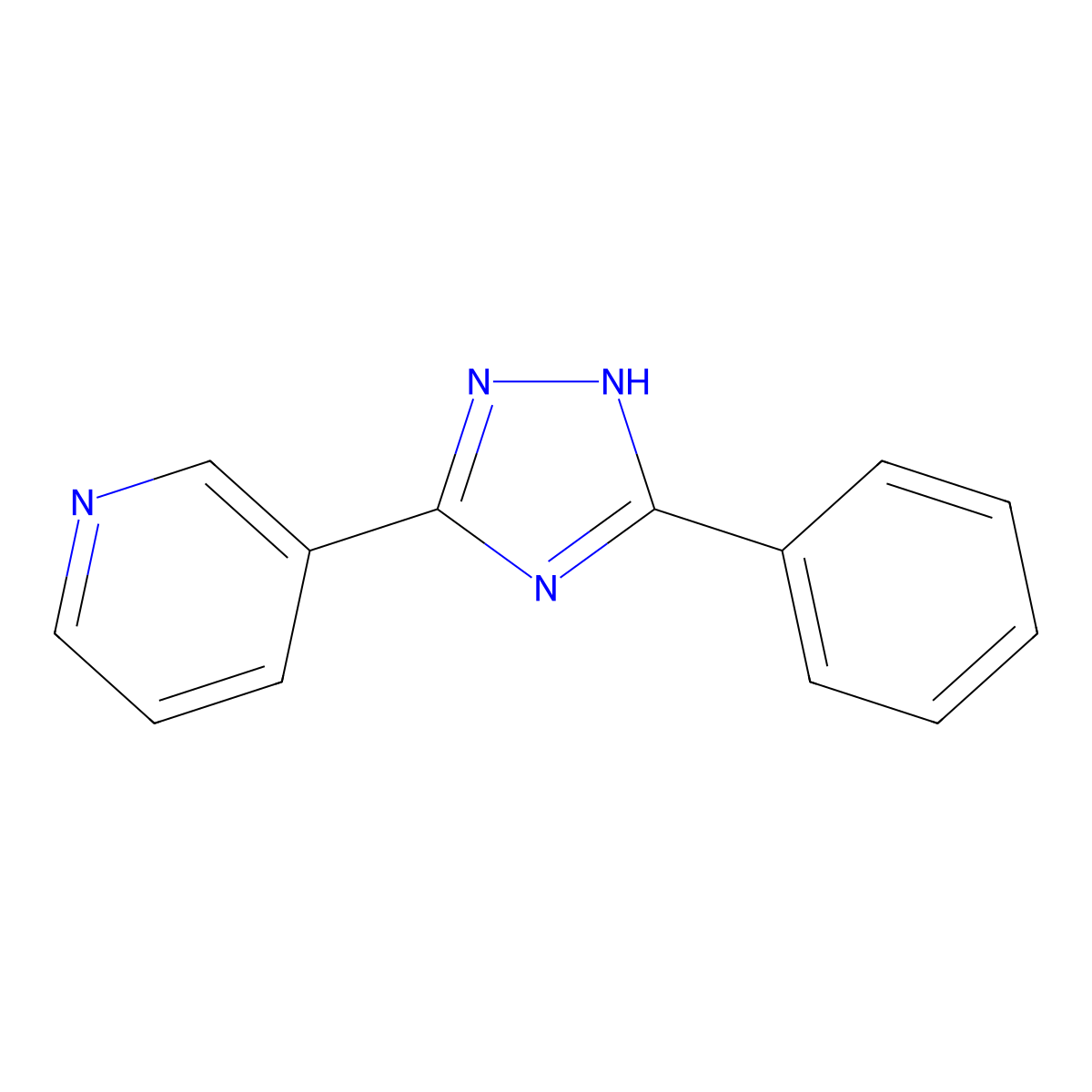 3-(5-Phenyl-4H-1,2,4-triazol-3-yl)pyridine molecular structure, CAS 80980-09-2