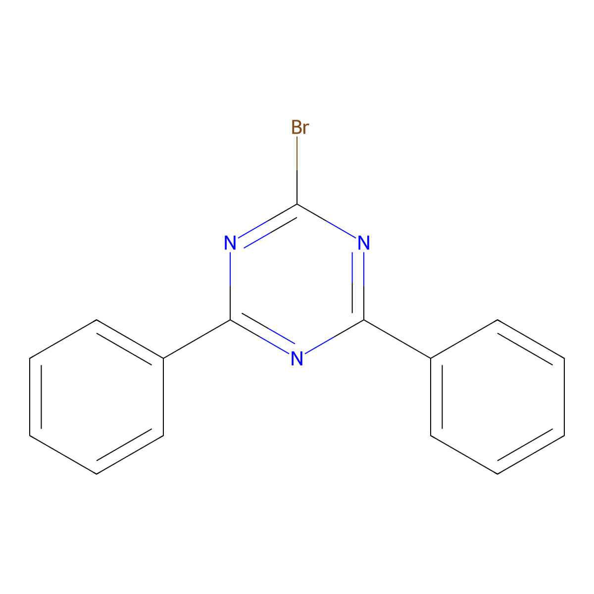 2-Bromo-4,6-diphenyl-1,3,5-triazine molecular structure, CAS 80984-79-8