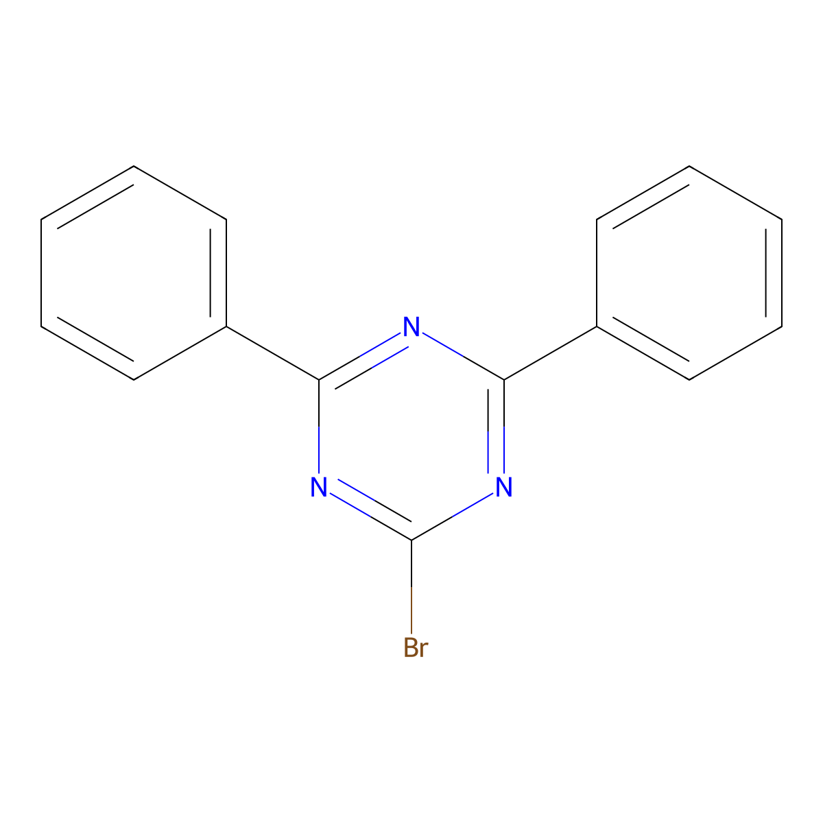 2-Bromo-4,6-diphenyl-1,3,5-triazine molecular structure, CAS 80984-79-8
