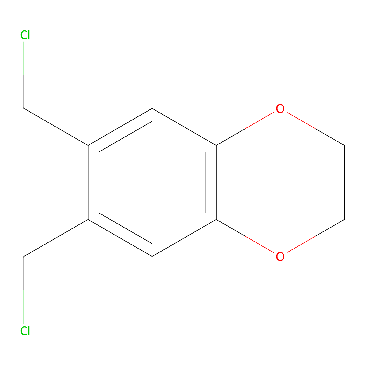 6,7-Bis(chloromethyl)-2,3-dihydro-1,4-benzodioxine molecular structure, CAS 80985-34-8