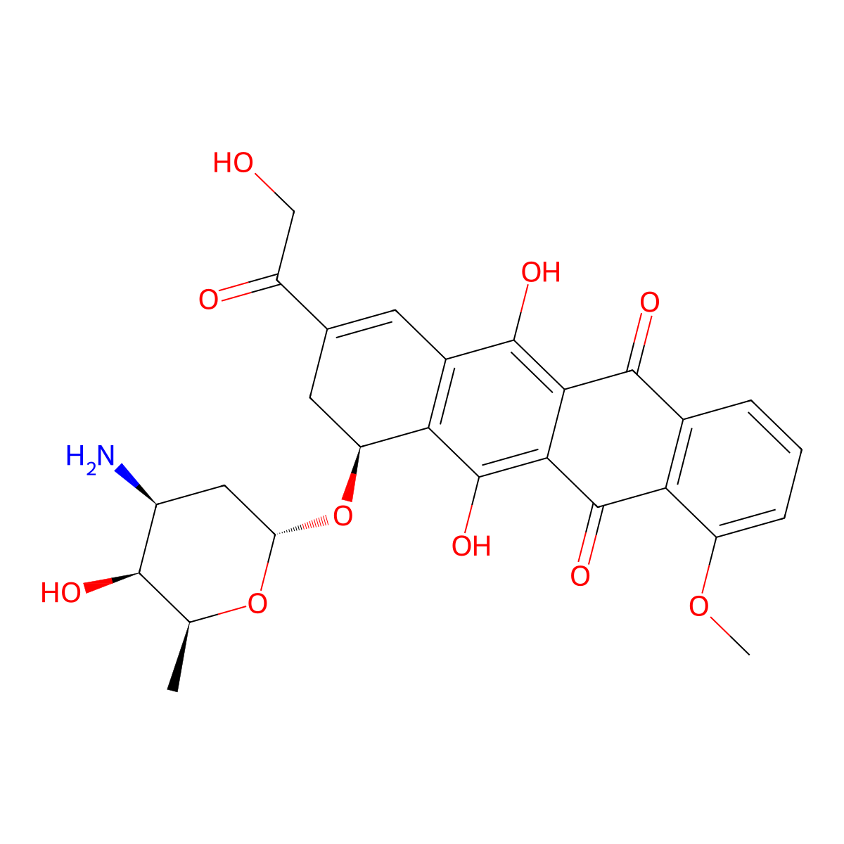 9,10-Anhydroadriamycin molecular structure, CAS 80996-23-2