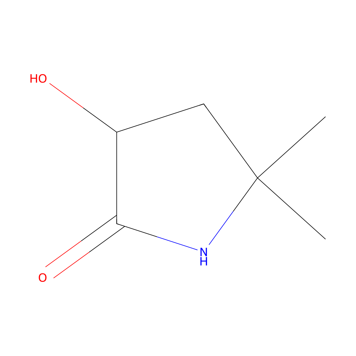 3-Hydroxy-5,5-dimethylpyrrolidin-2-one molecular structure, CAS 80998-47-6