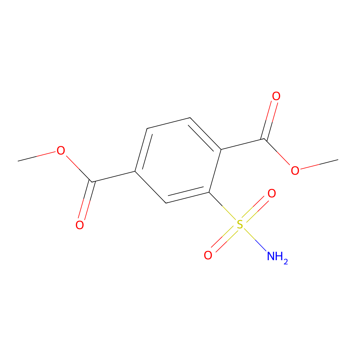 1,4-Dimethyl 2-sulfamoylbenzene-1,4-dicarboxylate molecular structure, CAS 80998-67-0
