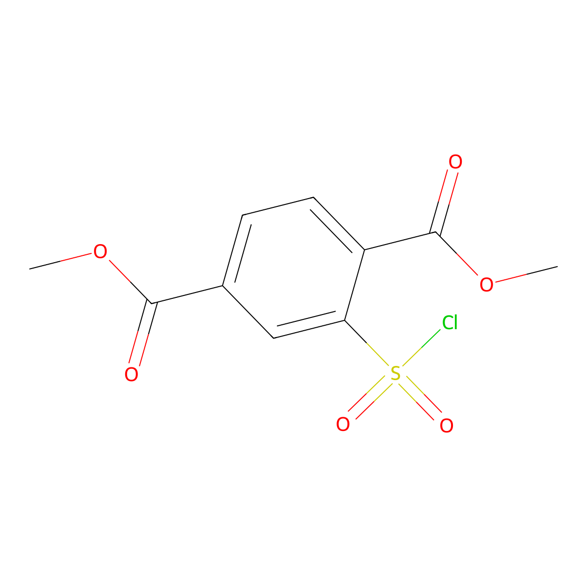 1,4-Dimethyl 2-(chlorosulfonyl)benzene-1,4-dicarboxylate molecular structure, CAS 80998-70-5