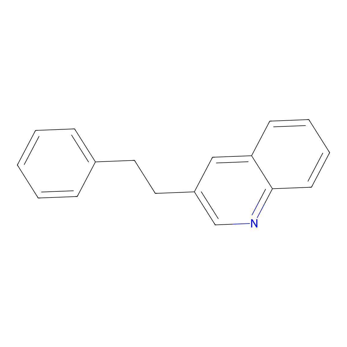 3-(2-Phenylethyl)quinoline molecular structure, CAS 80998-89-6
