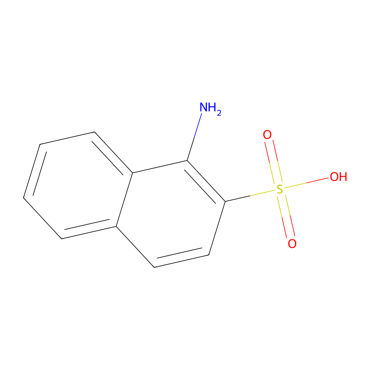 1-Naphthylamine-2-sulfonic acid molecular structure, CAS 81-06-1
