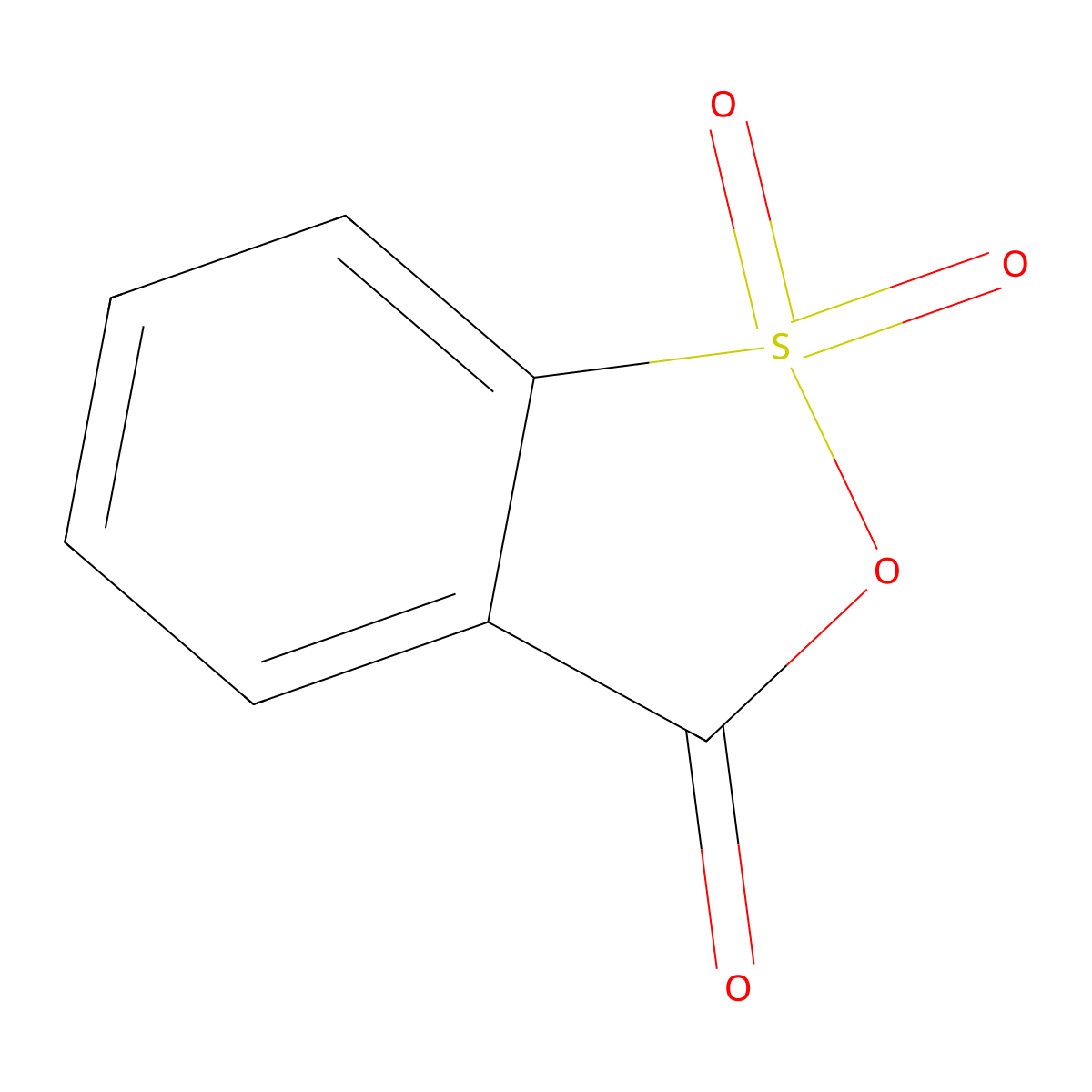 2-Sulfobenzoic acid cyclic anhydride molecular structure, CAS 81-08-3