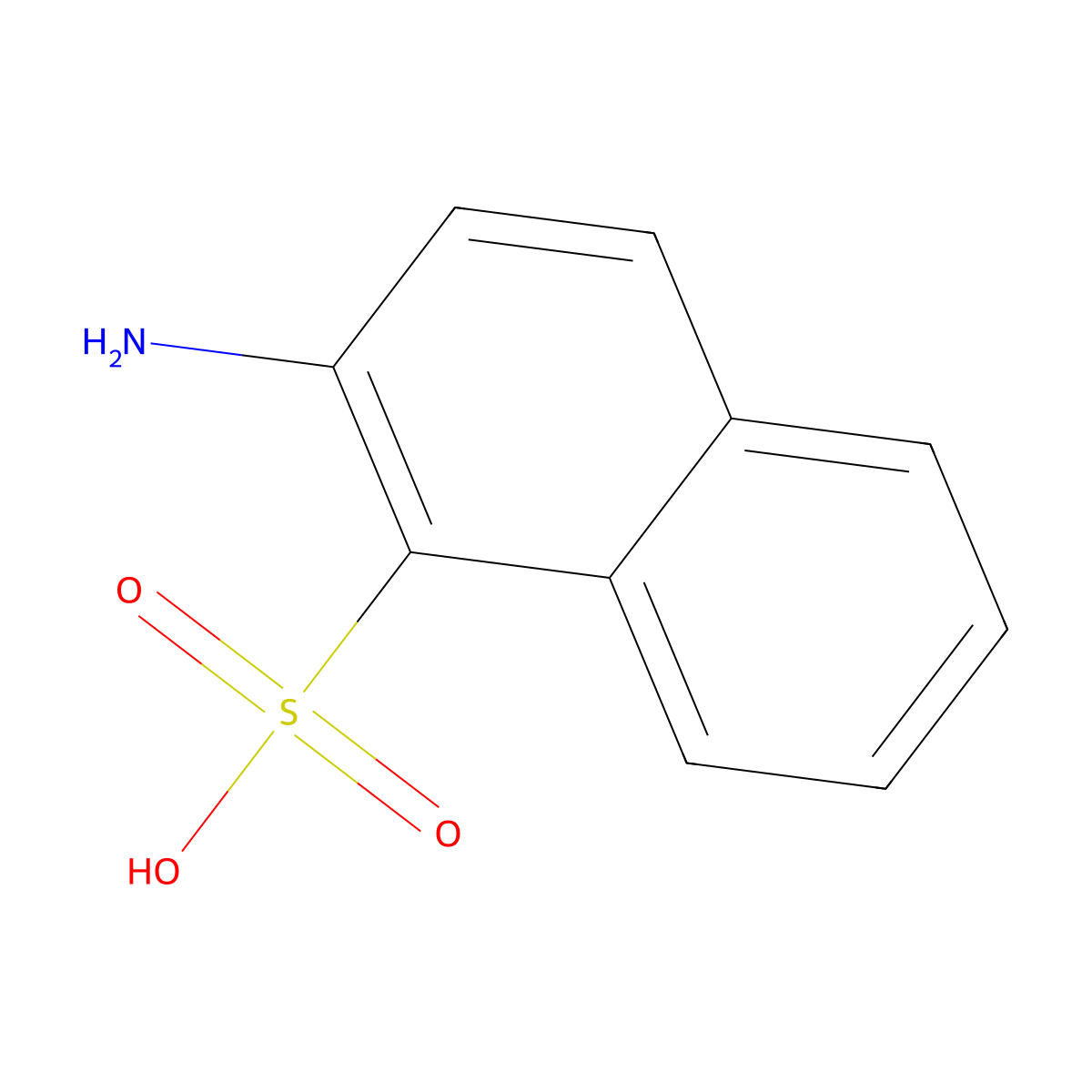 2-Amino-1-naphthalenesulfonic acid molecular structure, CAS 81-16-3