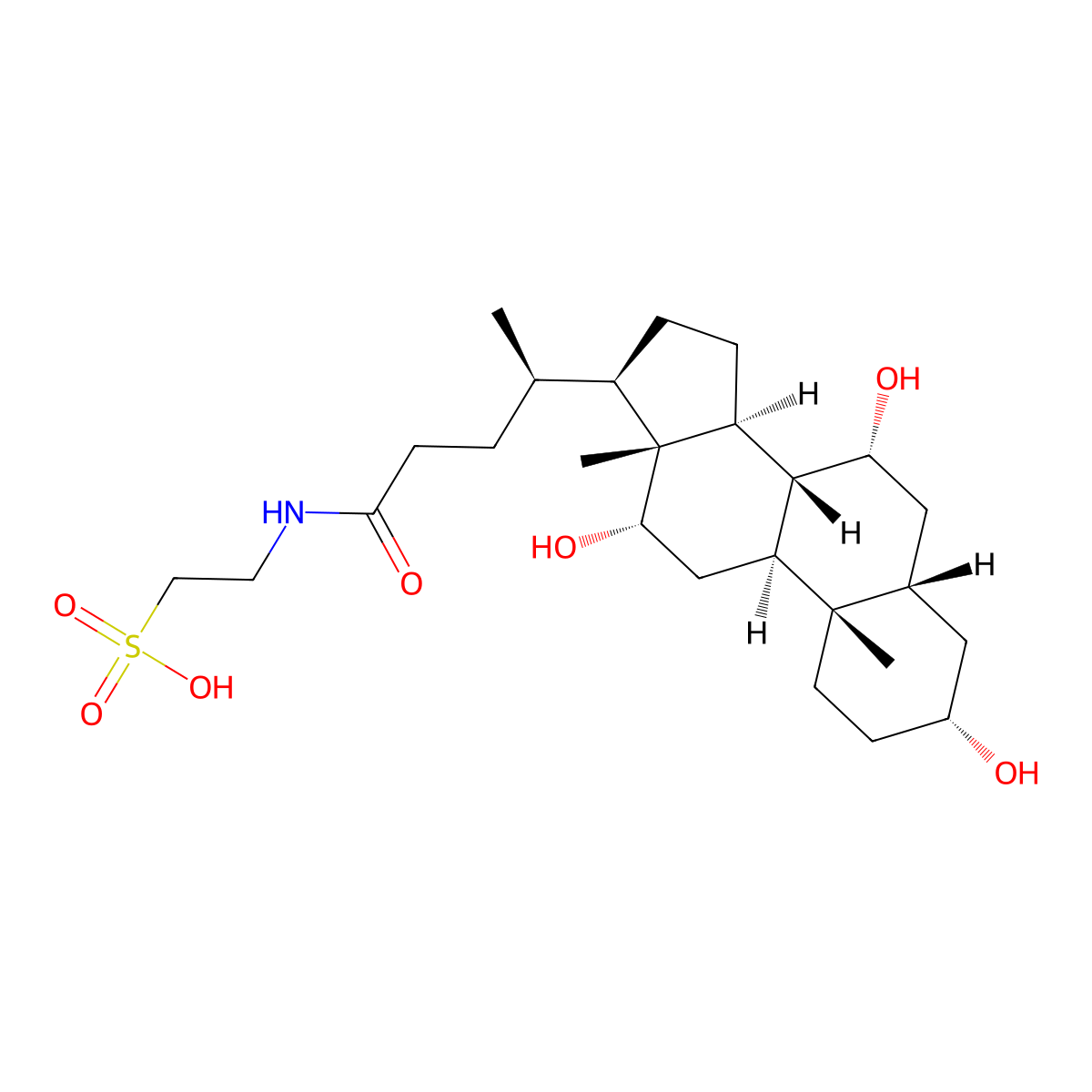 Taurocholic Acid molecular structure, CAS 81-24-3
