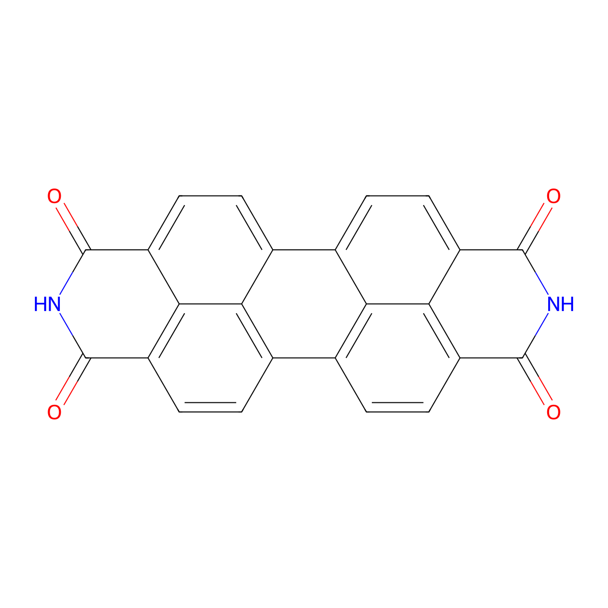 Perylenediimide molecular structure, CAS 81-33-4