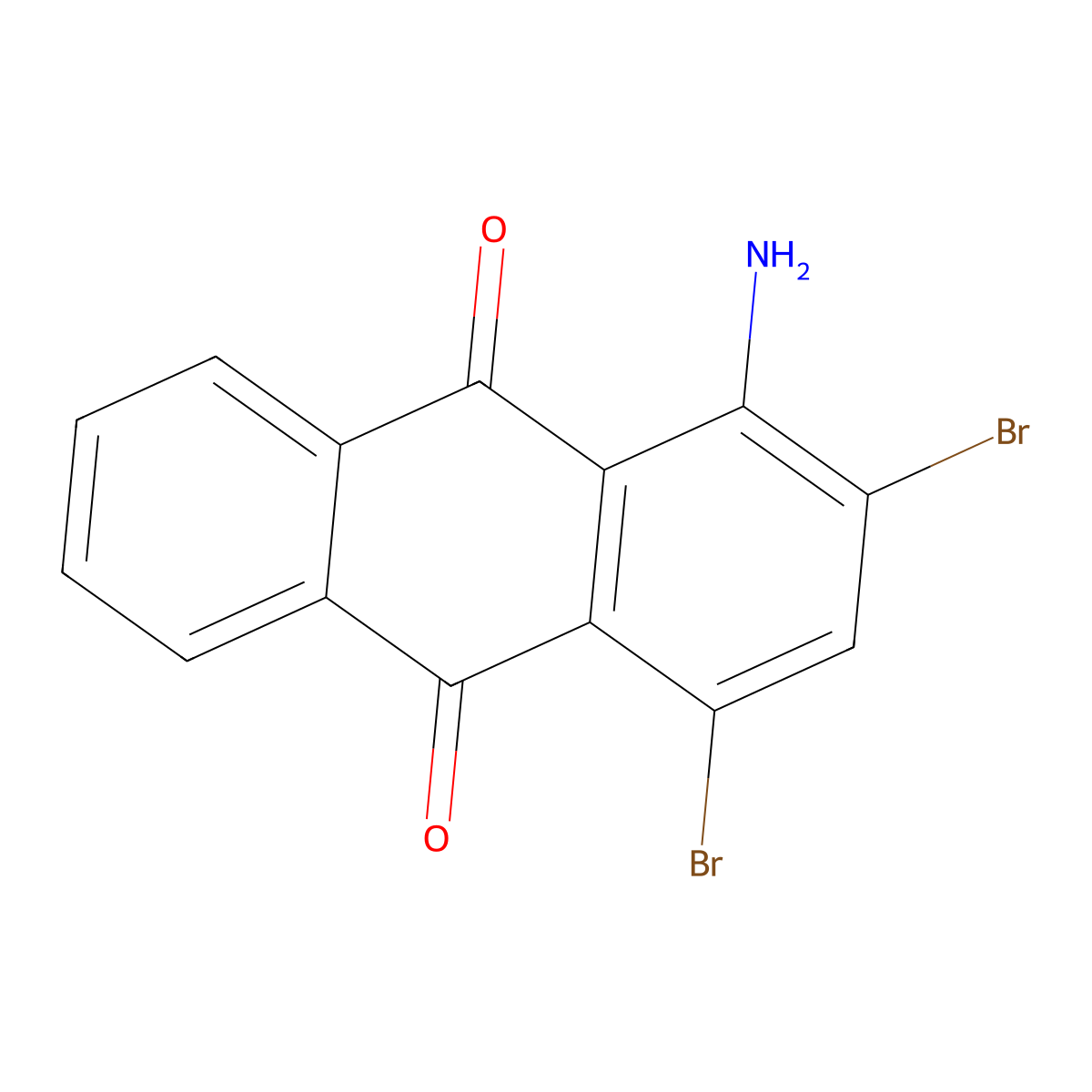 1-Amino-2,4-dibromoanthraquinone molecular structure, CAS 81-49-2