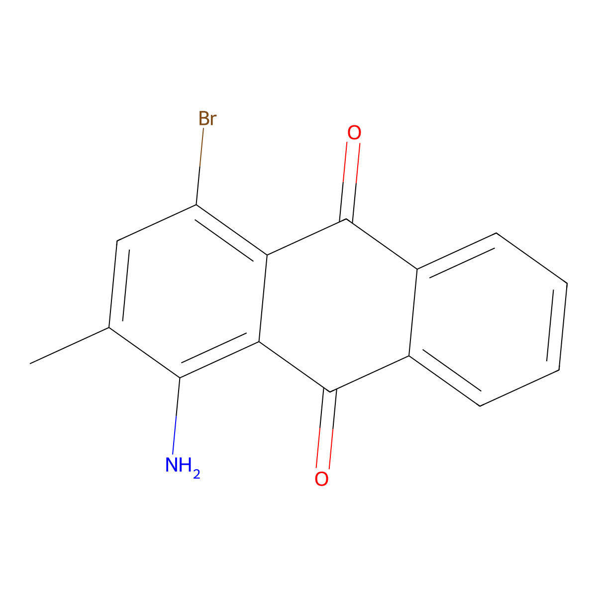 1-Amino-4-bromo-2-methylanthraquinone molecular structure, CAS 81-50-5