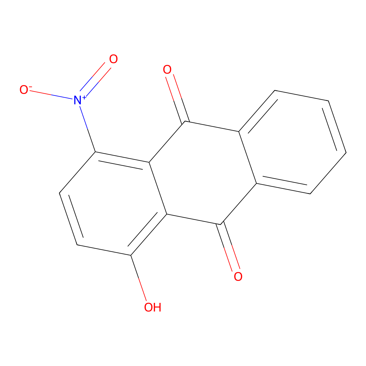 1-Hydroxy-4-nitroanthracene-9,10-dione molecular structure, CAS 81-65-2