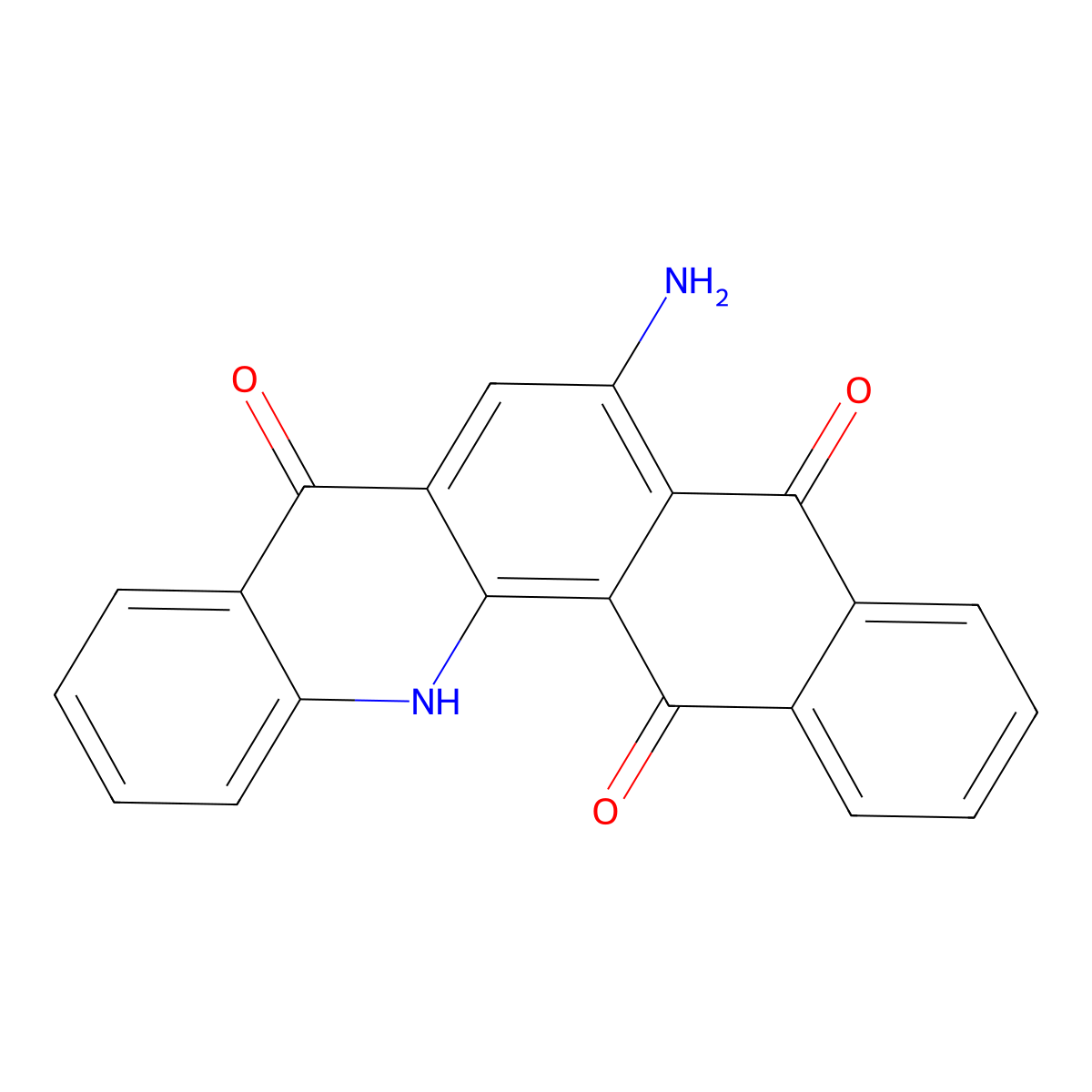 6-aminonaphth(2,3-c)acridine-5,8,14(13H)-trione molecular structure, CAS 81-73-2