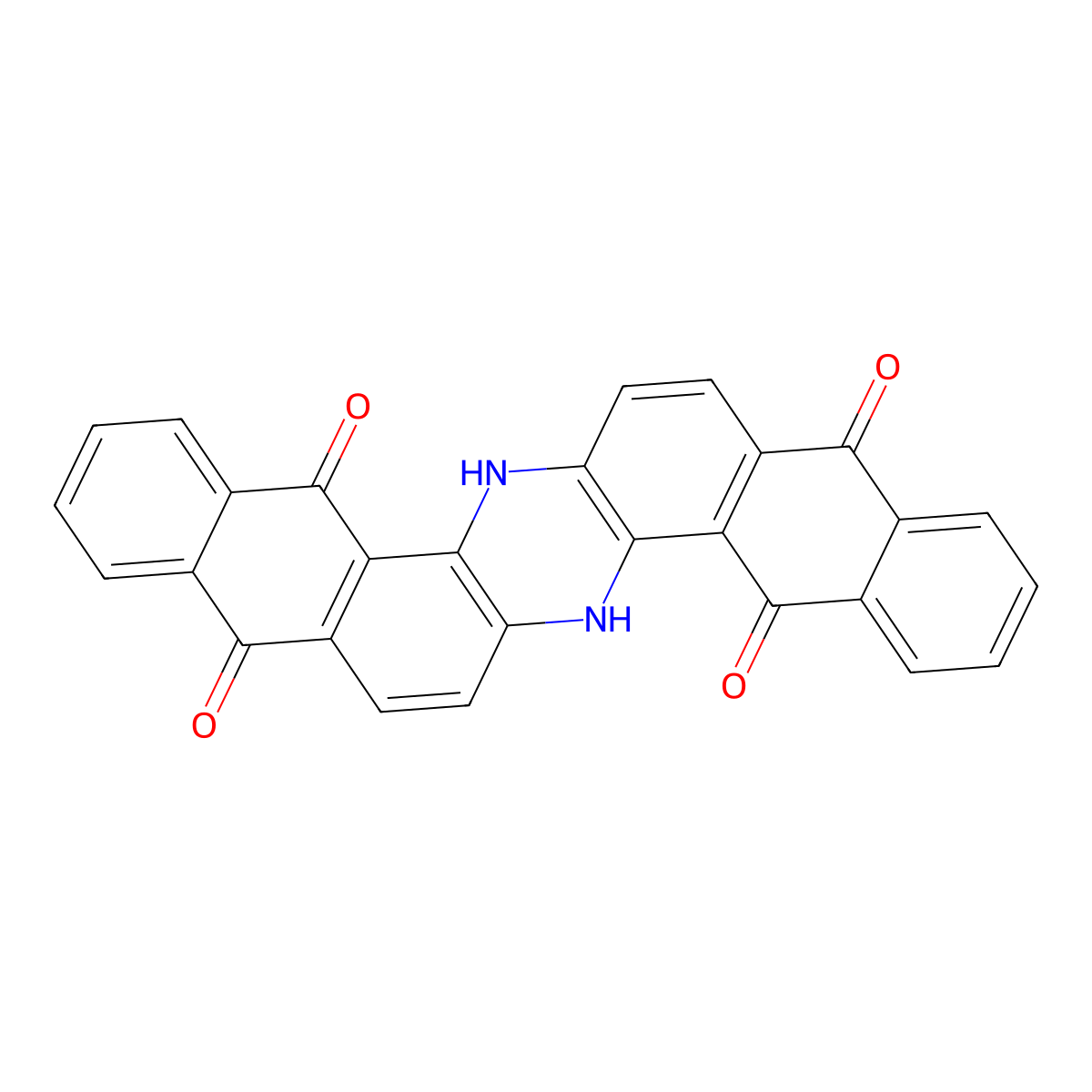 C.I. Pigment Blue 60 molecular structure, CAS 81-77-6