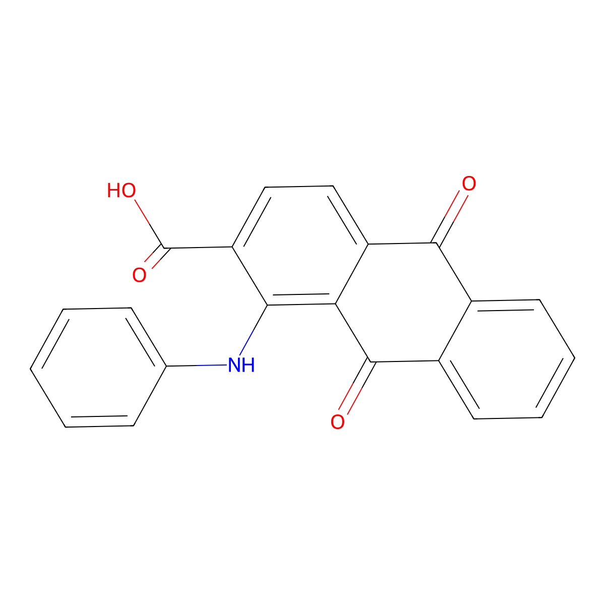 Red Violet 2RN Acid Anthraquinone molecular structure, CAS 81-79-8