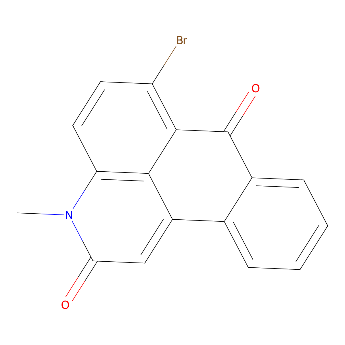 3H-Naphtho[1,2,3-de]quinoline-2,7-dione, 6-bromo-3-methyl- molecular structure, CAS 81-85-6
