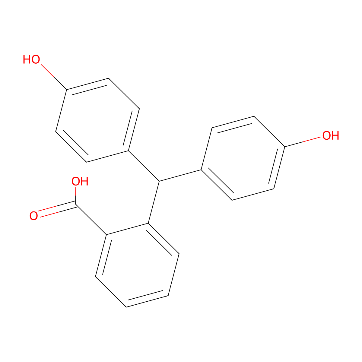 Phenolphthalin molecular structure, CAS 81-90-3