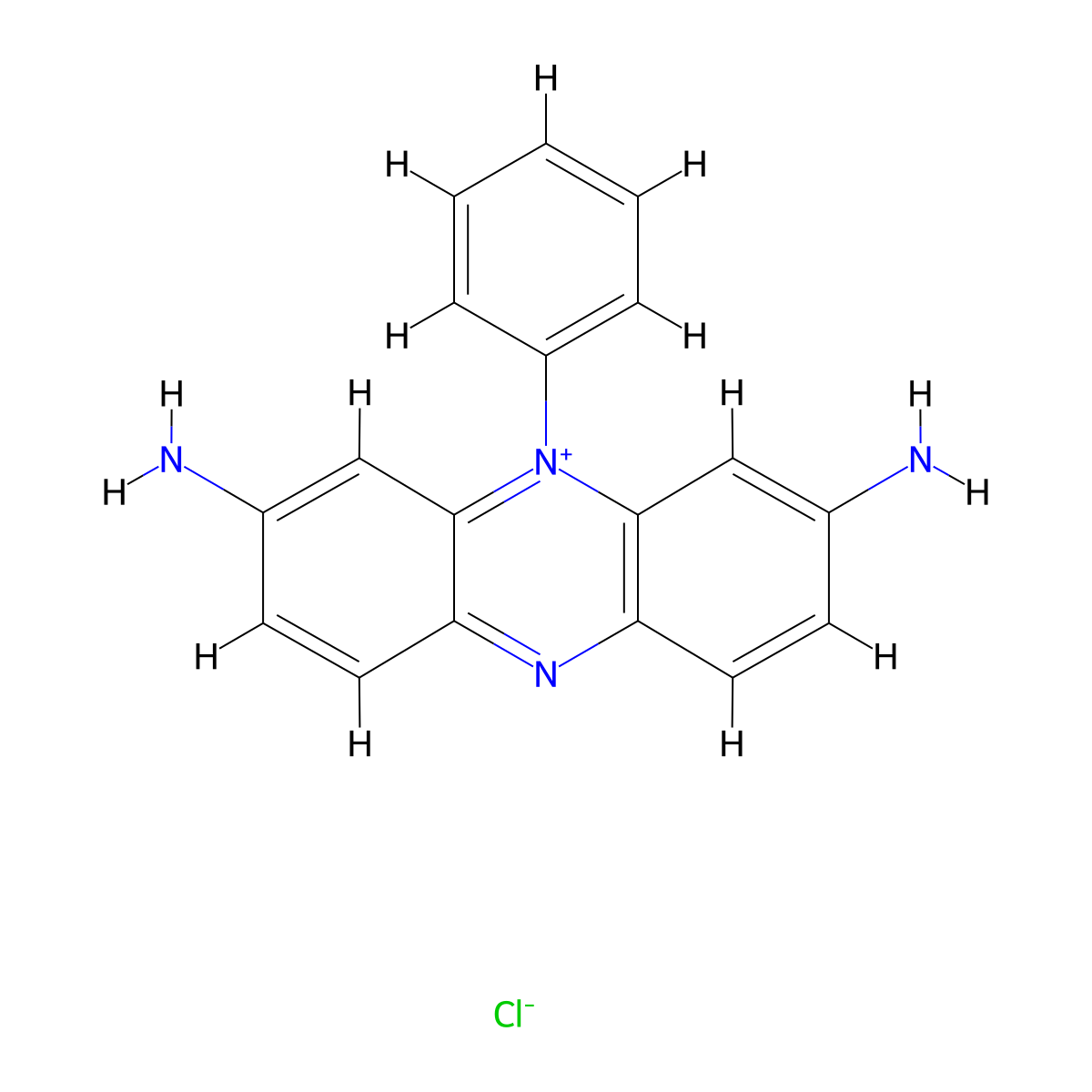 Phenosafranine molecular structure, CAS 81-93-6