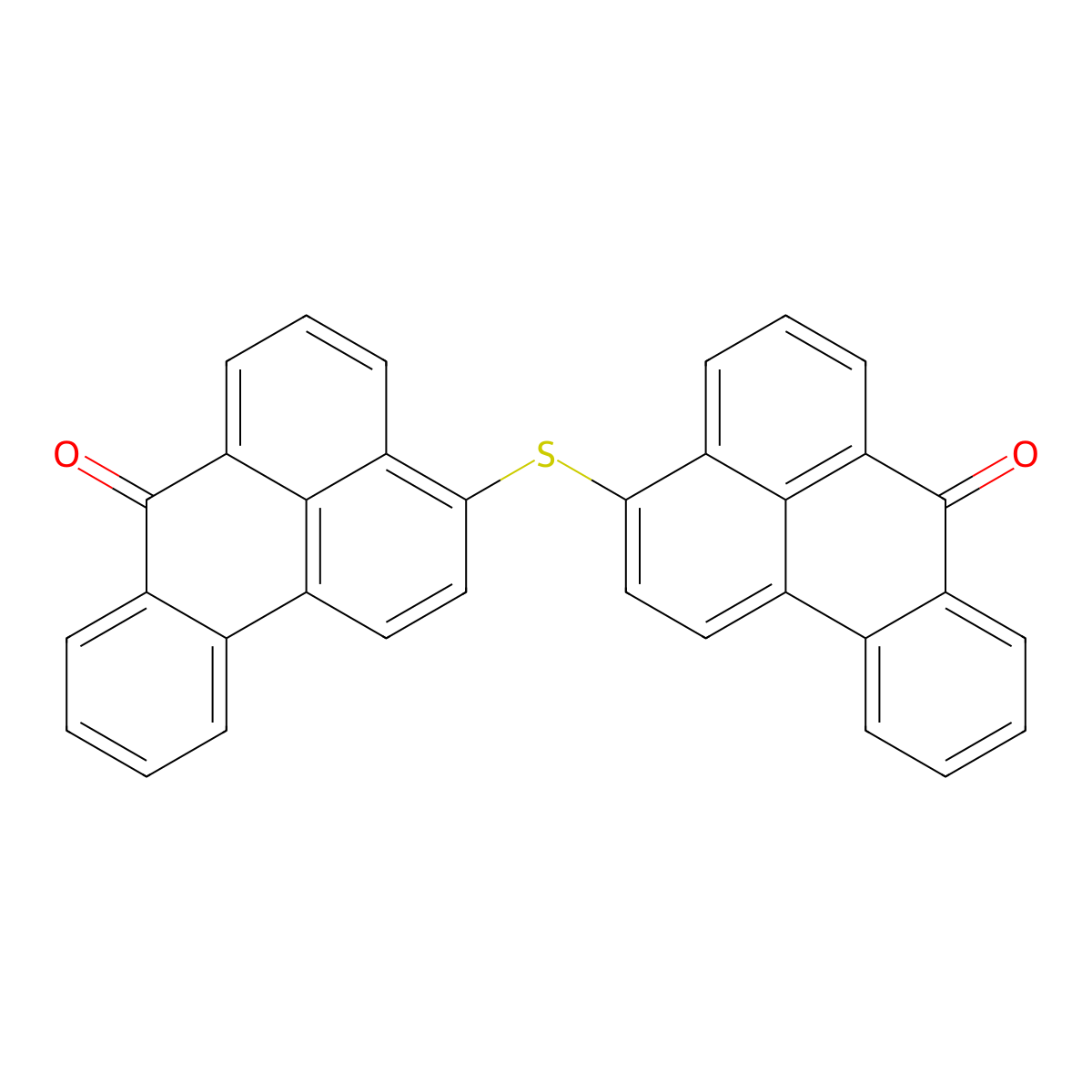 3,3'-Thiobis(7H-benz(de)anthracen-7-one) molecular structure, CAS 81-95-8