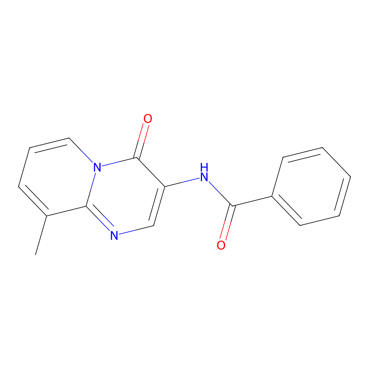 N-(9-methyl-4-oxo-4H-pyrido[1,2-a]pyrimidin-3-yl)benzamide molecular structure, CAS 81000-04-6