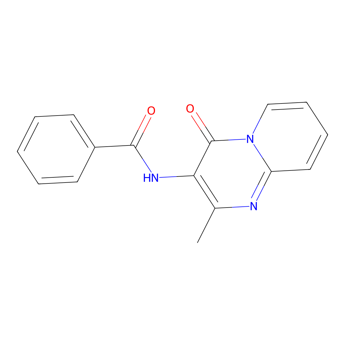 N-(2-methyl-4-oxopyrido[1,2-a]pyrimidin-3-yl)benzamide molecular structure, CAS 81000-07-9