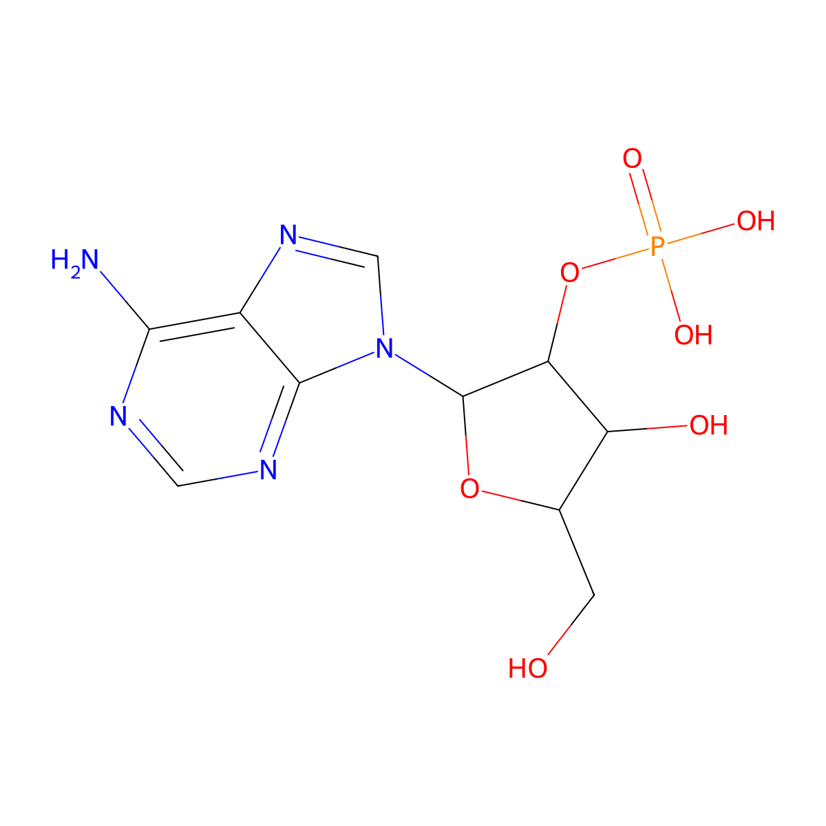 [2-(6-Aminopurin-9-yl)-4-hydroxy-5-(hydroxymethyl)oxolan-3-yl] dihydrogen phosphate molecular structure, CAS 81012-86-4