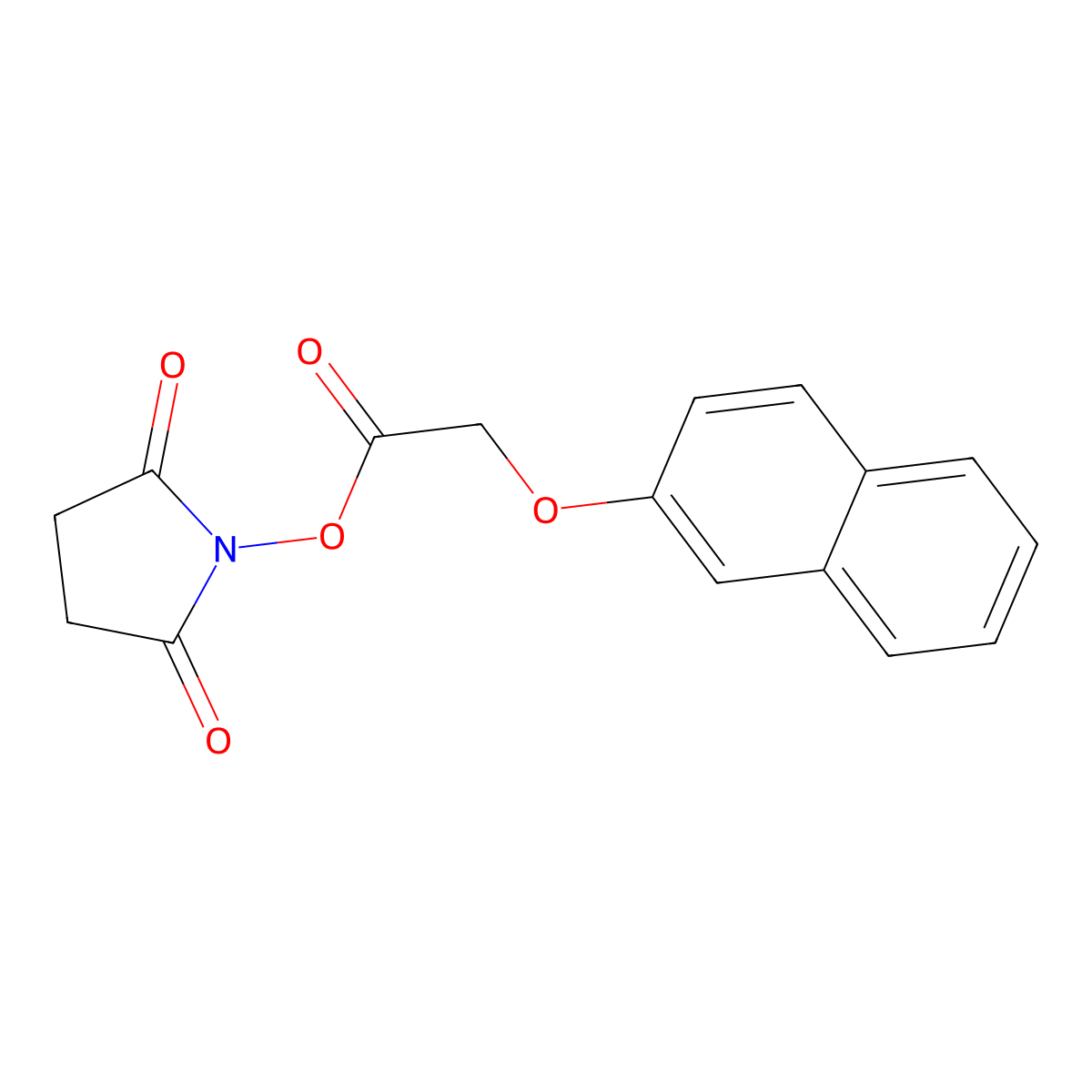 Acetic acid, 2-(2-naphthalenyloxy)-, 2,5-dioxo-1-pyrrolidinyl ester molecular structure, CAS 81012-92-2