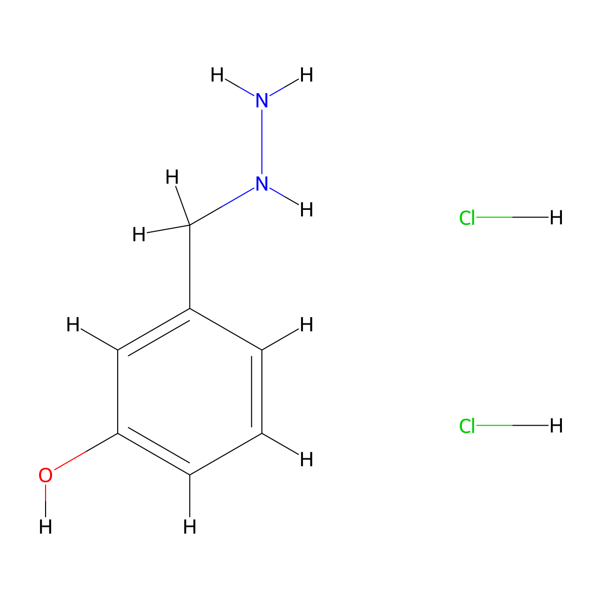alpha-Hydrazino-m-cresol dihydrochloride molecular structure, CAS 81012-99-9