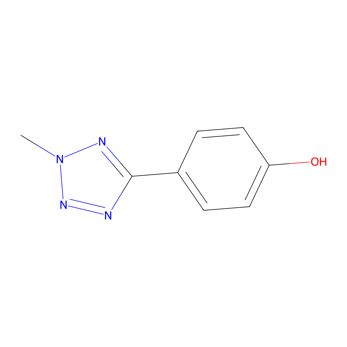 4-(2-Methyl-2H-tetrazol-5-yl)phenol molecular structure, CAS 81015-02-3