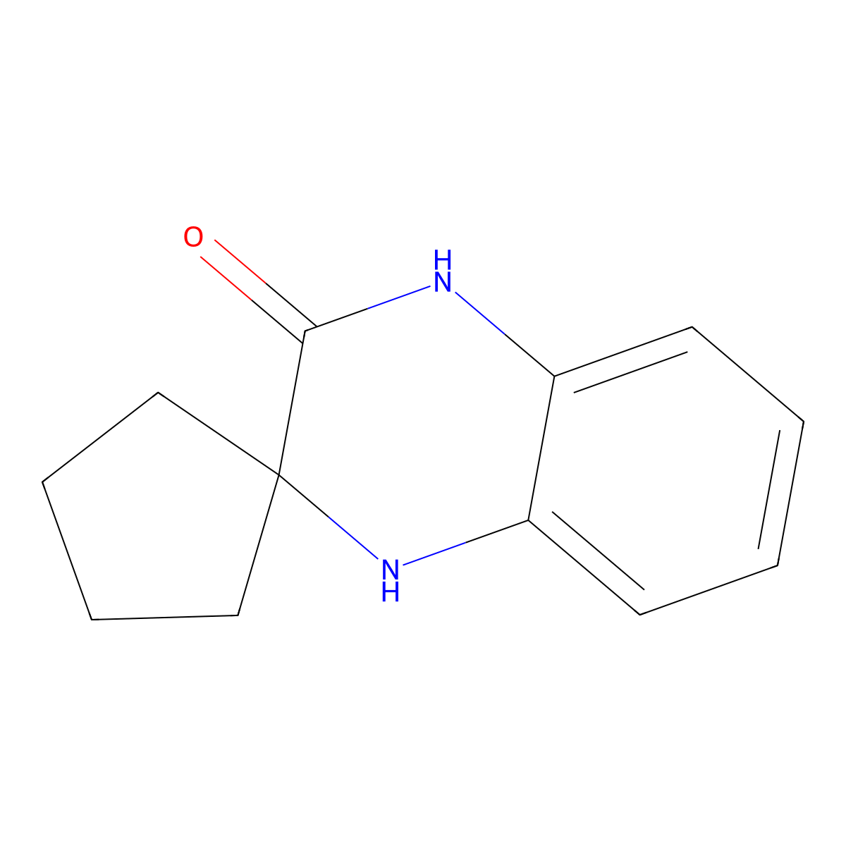 Spiro[1,3,4-trihydroquinoxaline-3,1'-cyclopentane]-2-one molecular structure, CAS 81016-64-0