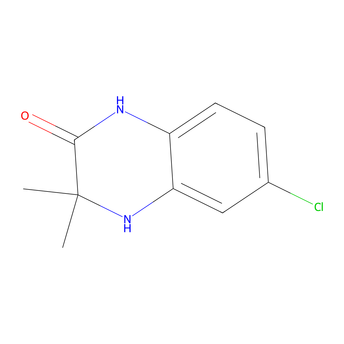 6-Chloro-3,3-dimethyl-1,2,3,4-tetrahydroquinoxalin-2-one molecular structure, CAS 81016-66-2