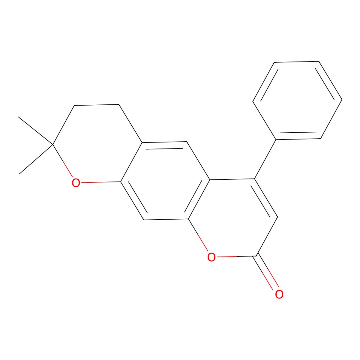 8,8-Dimethyl-4-phenyl-7,8-dihydro-2H,6H-pyrano[3,2-g]chromen-2-one molecular structure, CAS 81016-75-3
