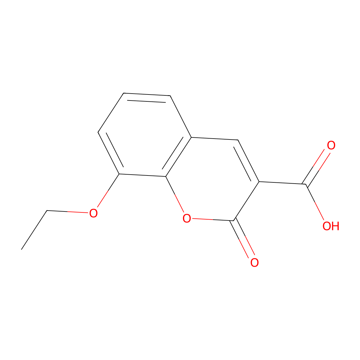 8-ethoxy-2-oxo-2H-chromene-3-carboxylic acid molecular structure, CAS 81017-24-5
